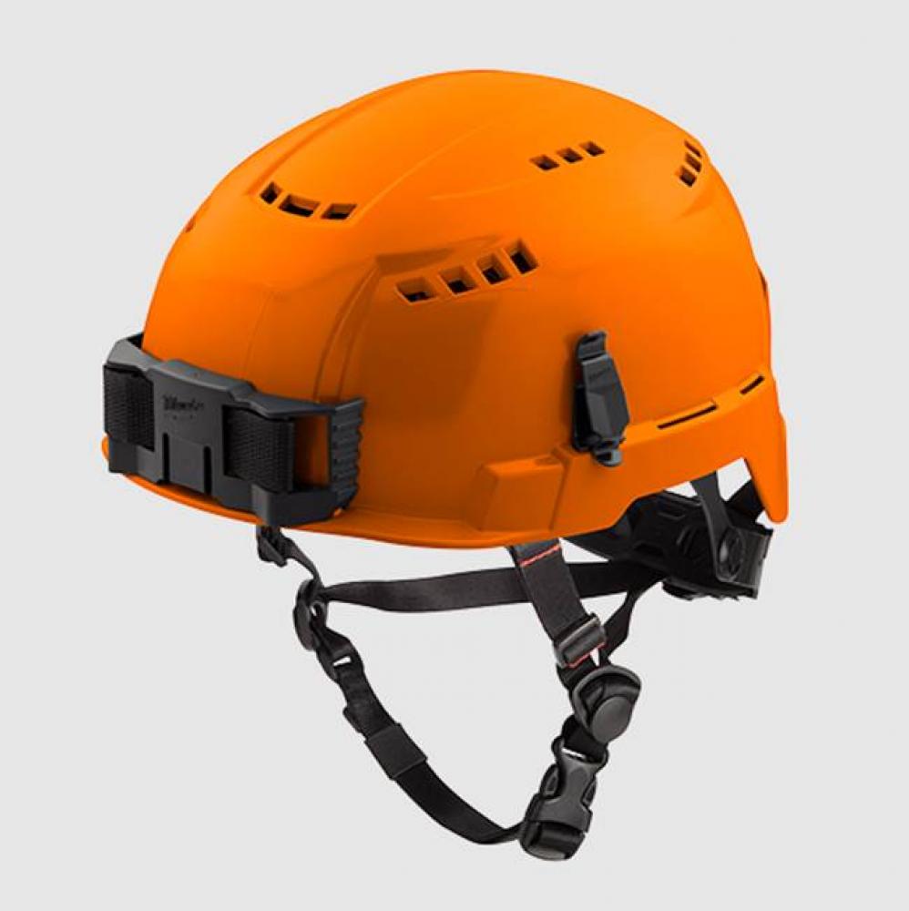 Orange Vented Helmet With Bolt - Class C