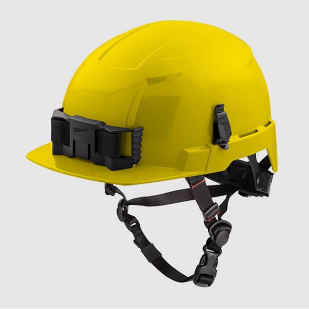 Yellow Front Brim Helmet With Bolt - Class E