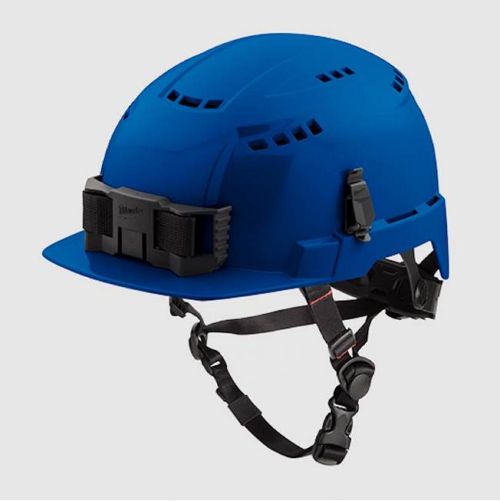 Blue Front Brim Vented Helmet With Bolt - Class C