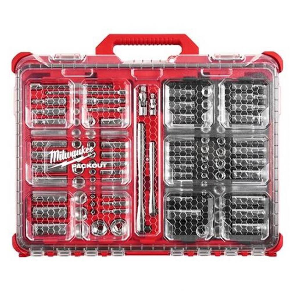 1/4&apos;&apos; And 3/8&apos;&apos; 106Pc Ratchet And Socket Set In Packout - Sae And Metric