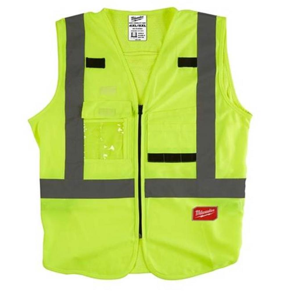 High Visibility Yellow Safety Vest - 4X/5X (Csa)