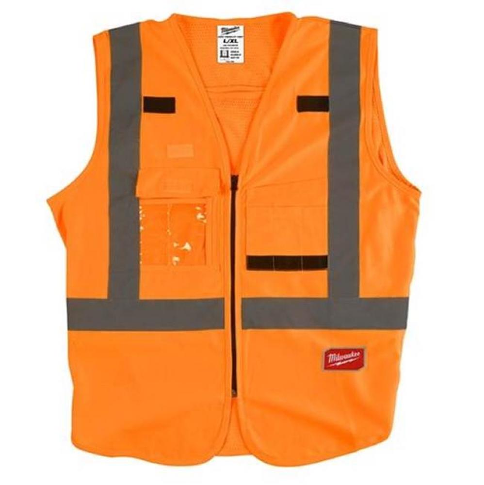 High Visibility Orange Safety Vest - 4X/5X (Csa)