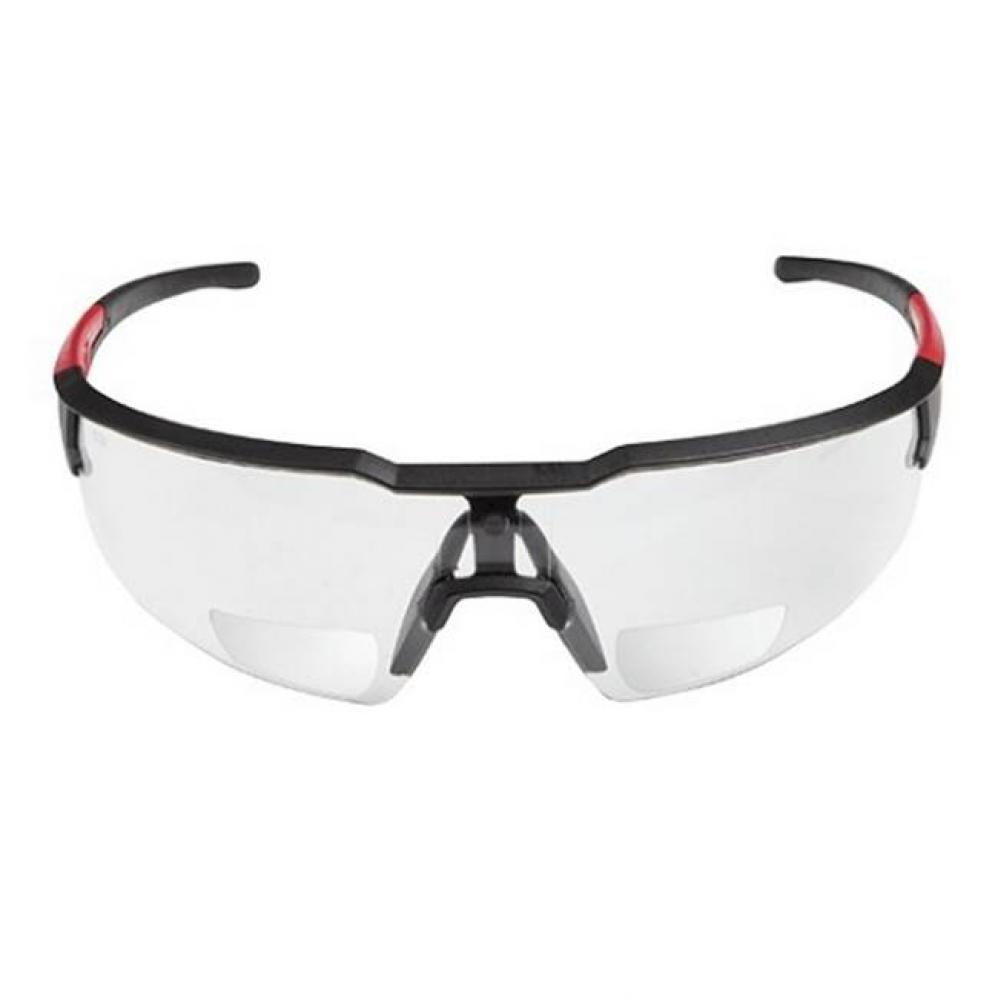 Safety Glasses - Plus 2.50 Magnified Clear Anti-Scratch Lenses