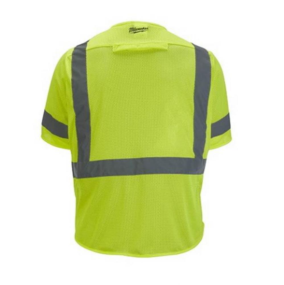 Class 3 High Visibility Yellow Mesh Safety Vest - 4Xl/5Xl