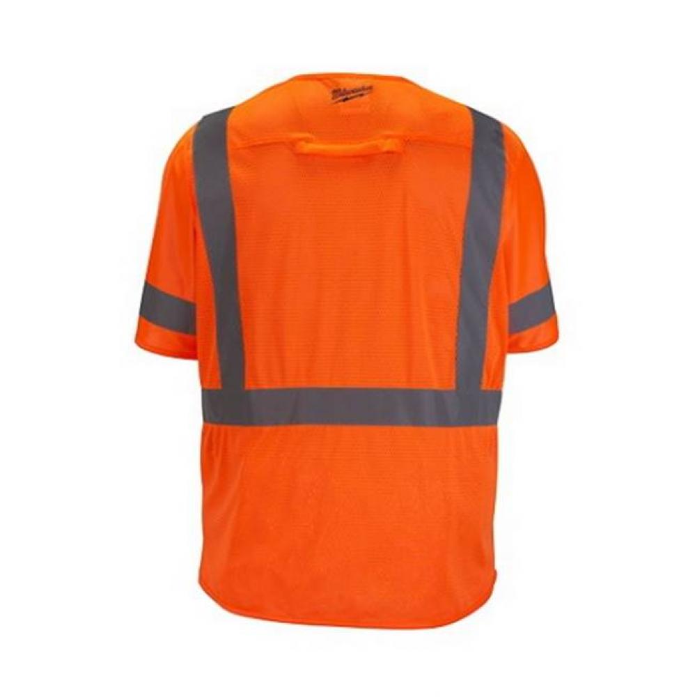 Class 3 High Visibility Orange Safety Vest - 4Xl/5Xl