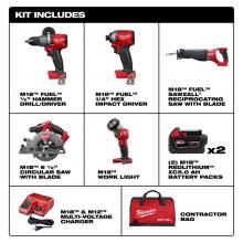 Milwaukee Tool 2997-25 - M18 Fuel 5-Tool Combo Kit