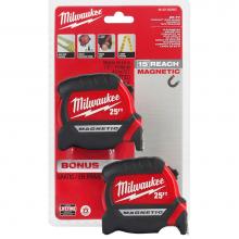 Milwaukee Tool 48-22-0325G - 25-Ft. Compact Wide Blade Tape Measures 2-Pack
