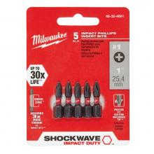 Milwaukee Tool 48-32-4661 - Shockwave Insert Bit Phillips No.1 - 5Pk