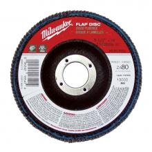 Milwaukee Tool 48-80-8202 - 4-1/2'' X 7/8'' Flap Disc 80 Grit (Type 27 - Extra Thick)