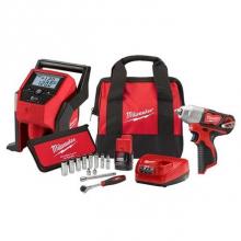 Milwaukee Tool 2463-21RS - M12 Impact Wrench Kit W/ Inflator