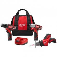 Milwaukee Tool 2498-23 - M12 Combo 3/8'' Drill/Impact/Hackzall Kit