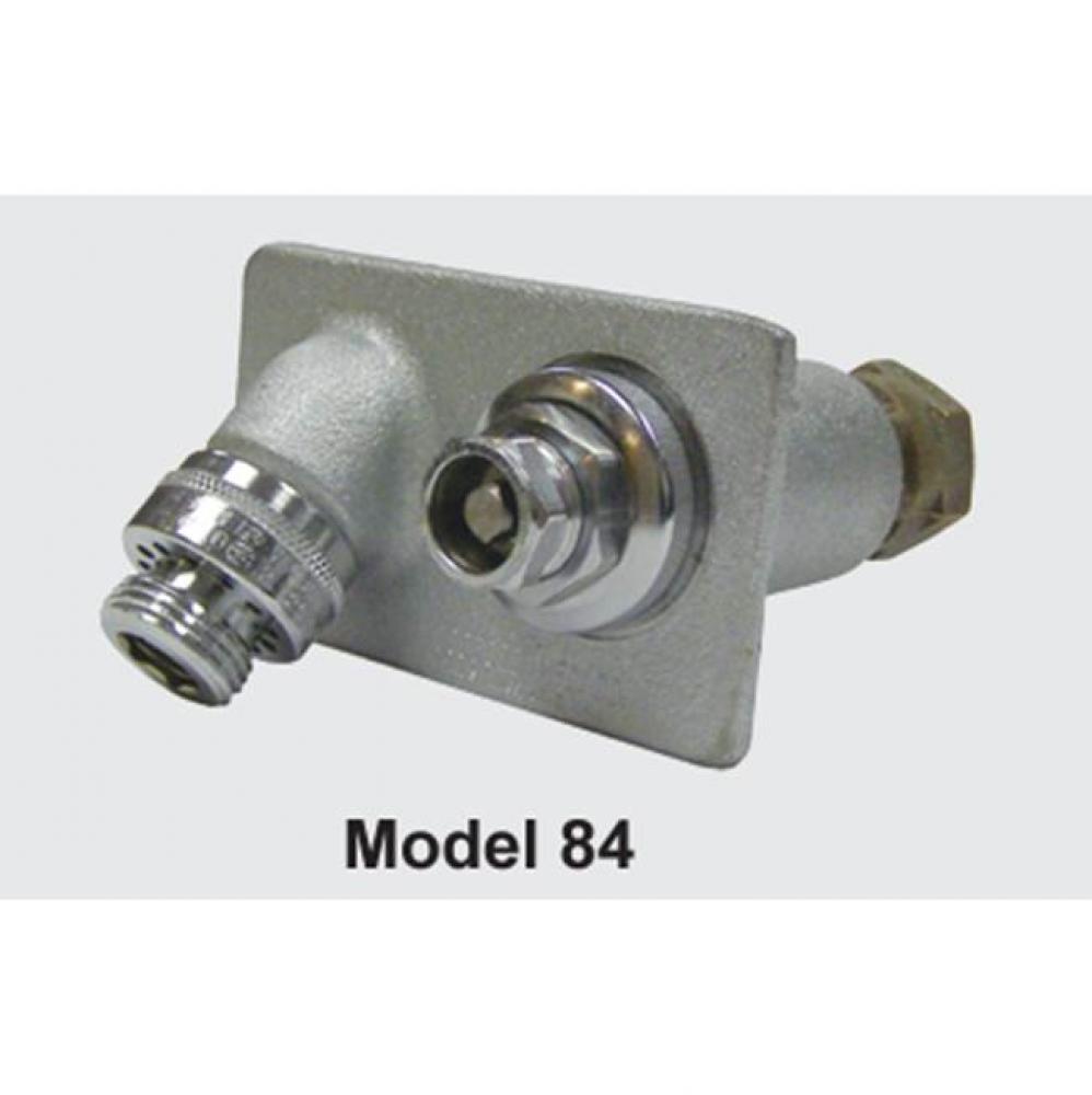 Model 84 Wall Hydrant P Inlet, Polished Brass