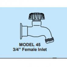 Woodford Manufacturing 45-BR-MH - Model 45 - 3/4in. Female Inlet, Rough Brass, Metal Handle