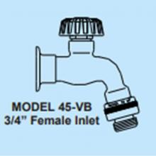 Woodford Manufacturing 45VB-BR-MH - Model 45 - 3/4in. Female Inlet w/VB, Rough Brass, Metal Handle