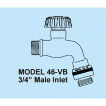 Woodford Manufacturing 46VB-BR - Model 46 - 3/4in. Male Inlet w/VB, Rough Brass