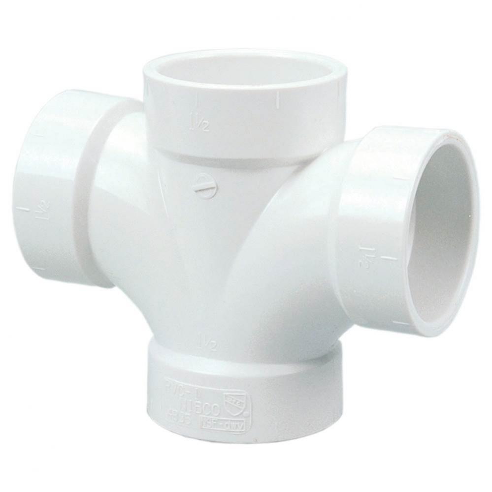 4835 3 HUB DOUBLE SANITARY TEE PVC