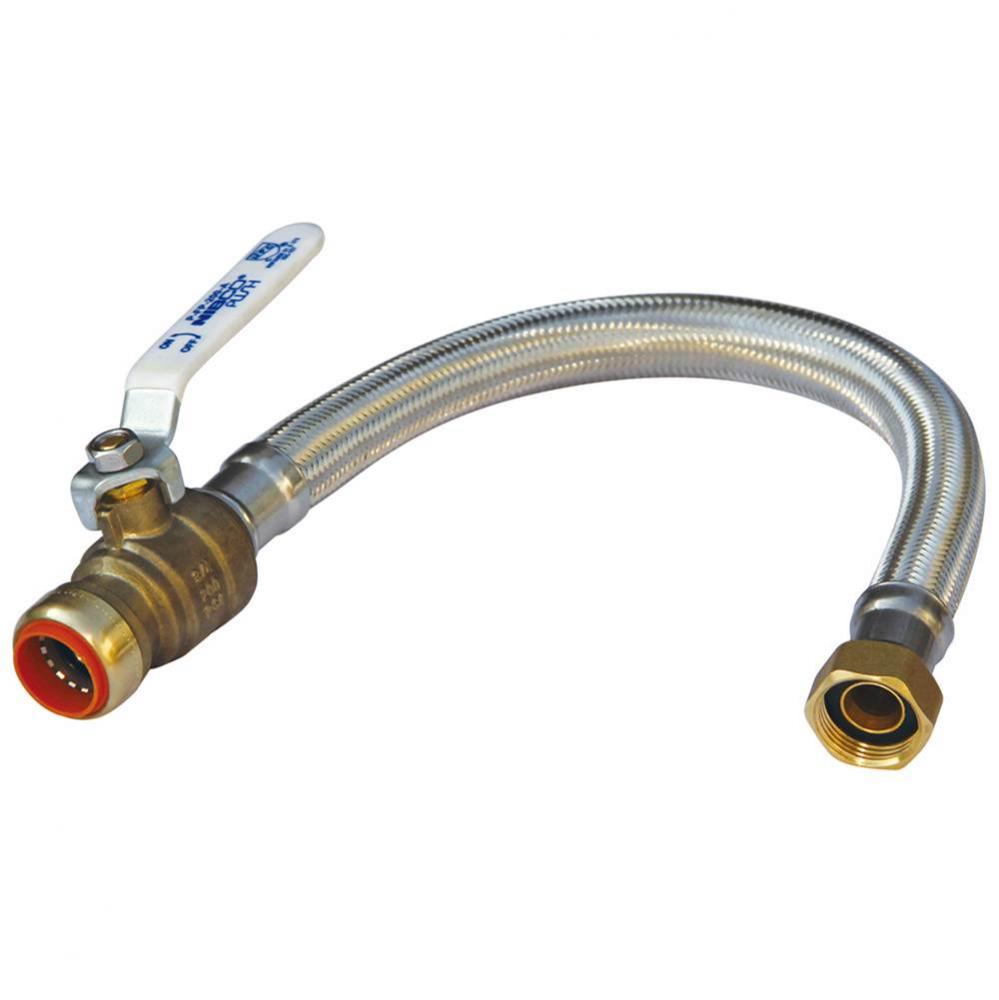 3/4 B VALVE/PUSH X 3/4 FIPX18 WATER HOSE