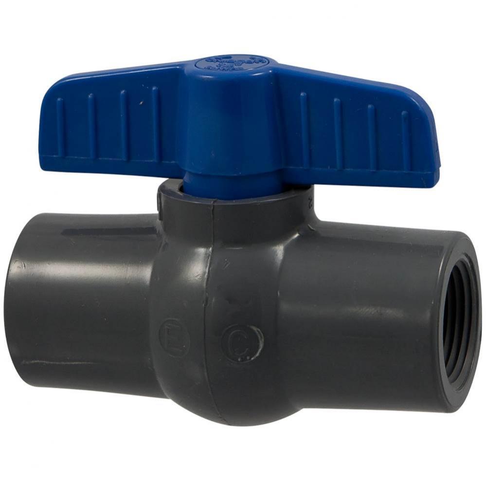 T45CE-E 1/2 THD PVC BALL VALVE