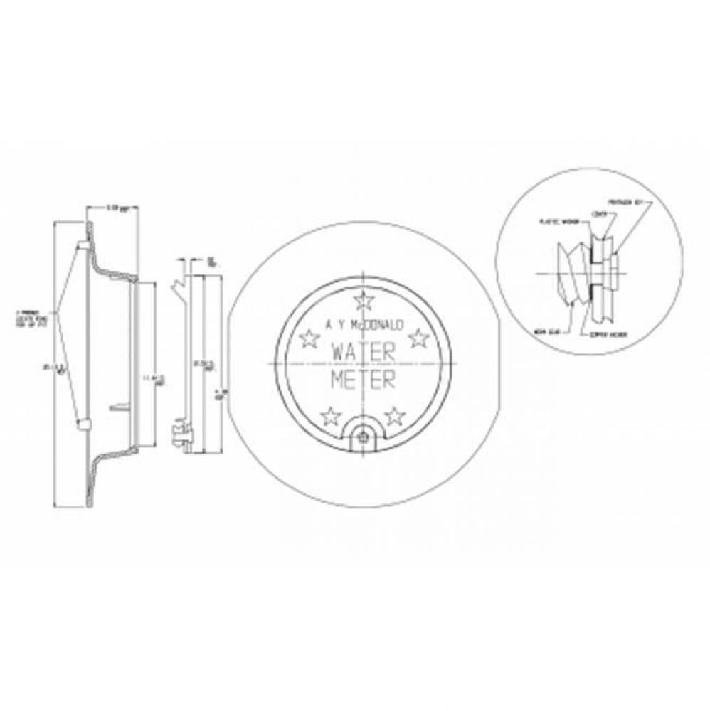 74M32CTP FRAME 18 - NON-REC CVR 11.5-OFFSET HOLE W/PLUG