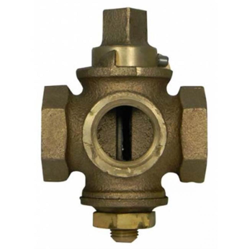 9711 3/4 SQ HD 3WAY 3 PORT STEAM STOP 150#