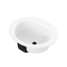 Bootz 021-2445-00 - Anderson Oval Self Rimming Centerset Punch Studs Without Soap Depressions Bathroom Sink