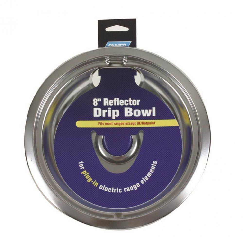 Drip Bowl Universal 8&apos;&apos; Chrome Electric