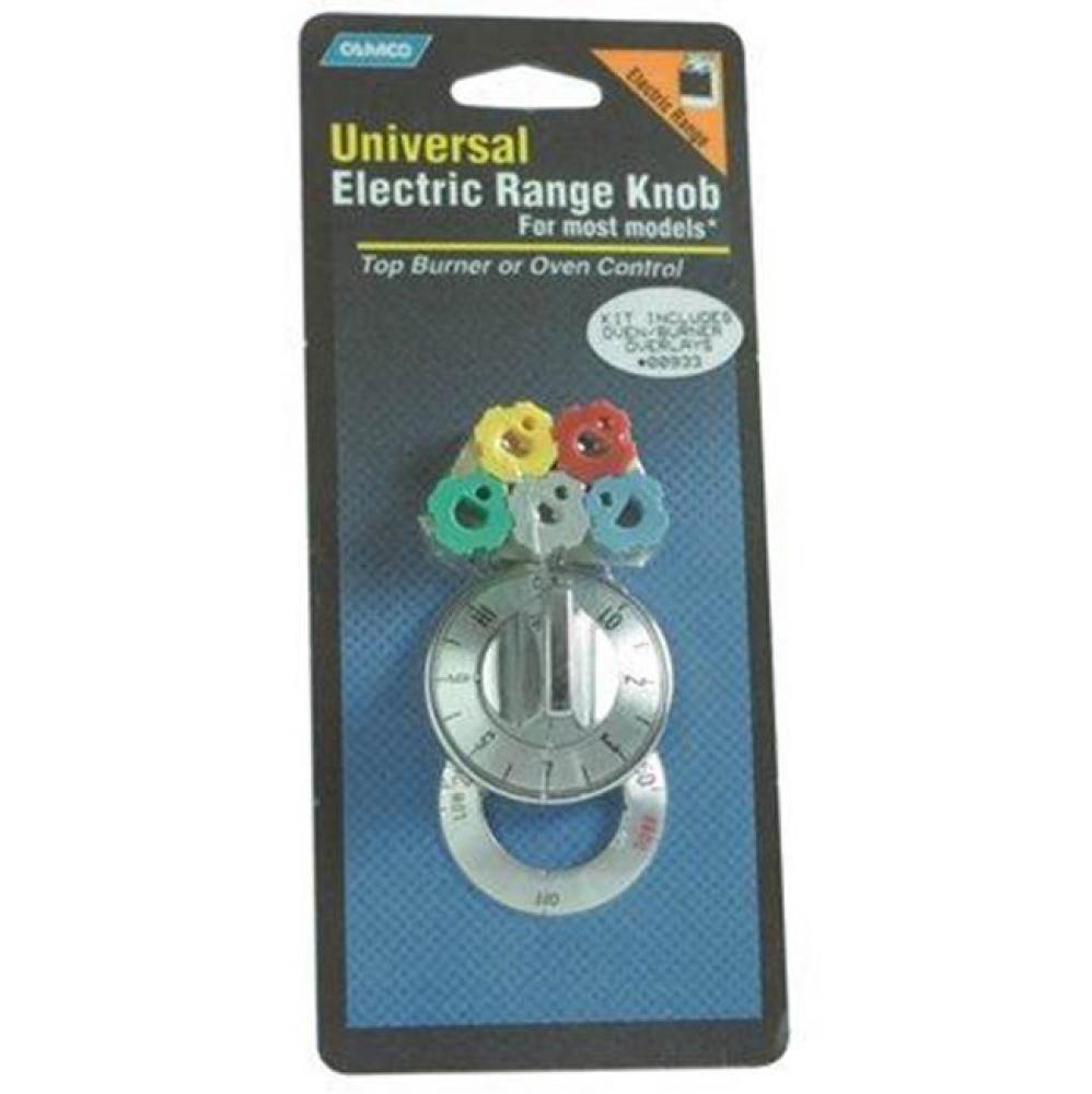 Knob Kit Chrome Electric Range Oven 1/Card