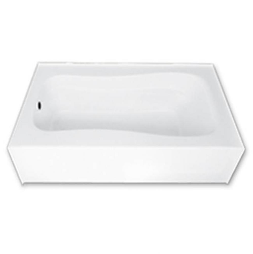 6037 Fiberglass Tub LH White