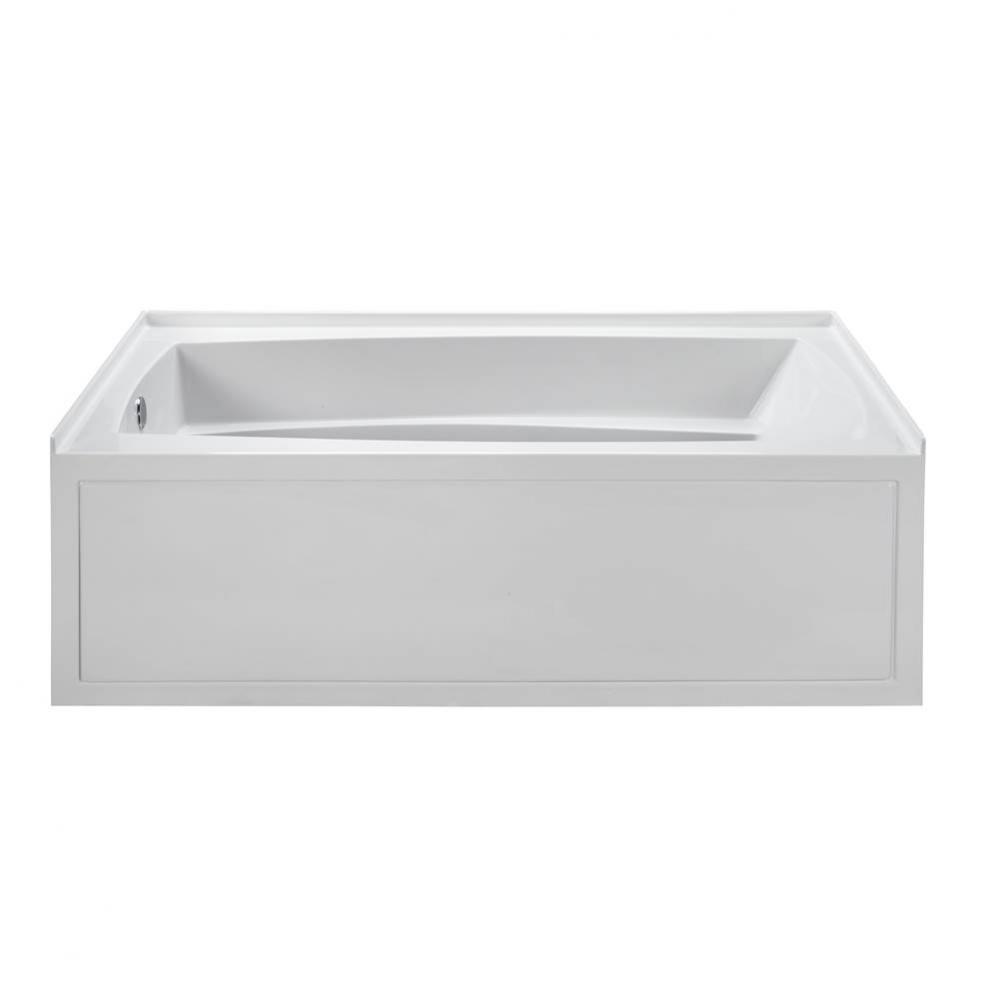 72X36 Biscuit Right Hand Drain Integral Skirted Whirlpool W/ Integral Tile Flange-Basics