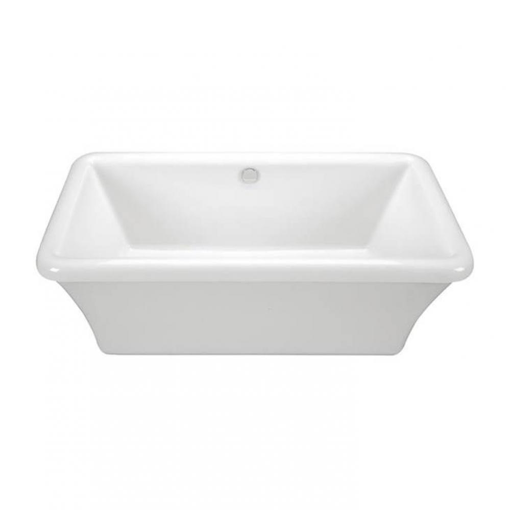 66X36 White Freestanding Soaking Tub With Virtual Spout