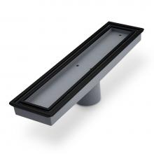 QM Drain 88.L300.04 - Lagos Series. Veil Line. Linear Drain 12'' . ORB/Black fin.