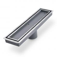 QM Drain 88.L300.02 - Lagos Series. Veil Line. Linear Drain 12'' . Polished fin.