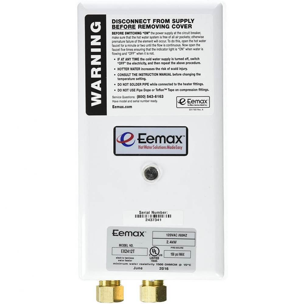 Ex2412T 2.4Kw/120V Thermostatic Tankless Electric Water Heater