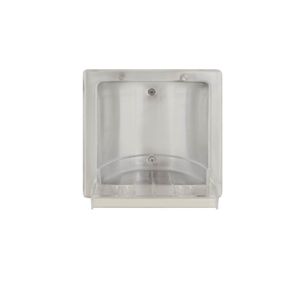 Soap Dish, Recessed, Satin SS