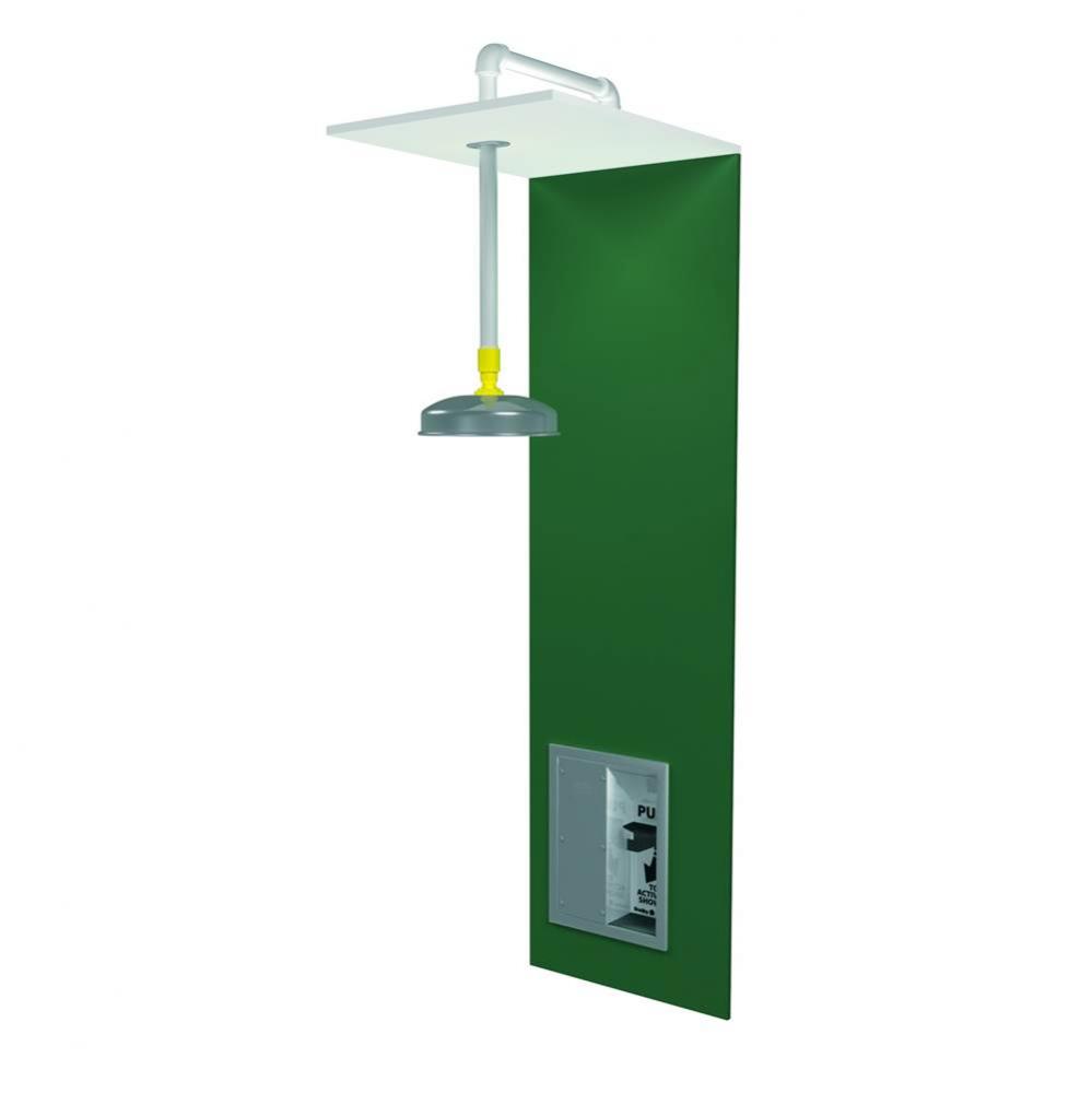 Barrier Free Recess-Mounted Drench Shower with Recessed Handle and Extended Showerhead