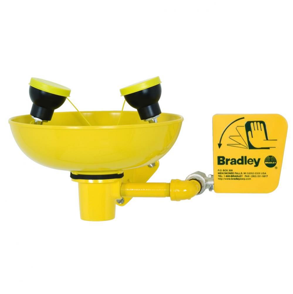 Wall-Mount Eye/Facewash with Plastic Bowl