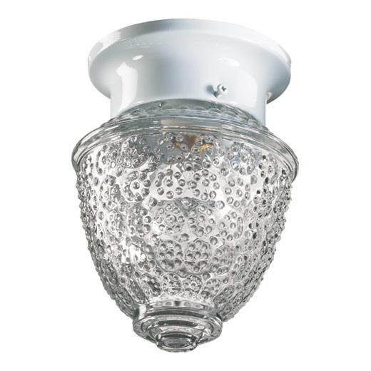 1LT 6&#34; Acorn Fixture/Wh