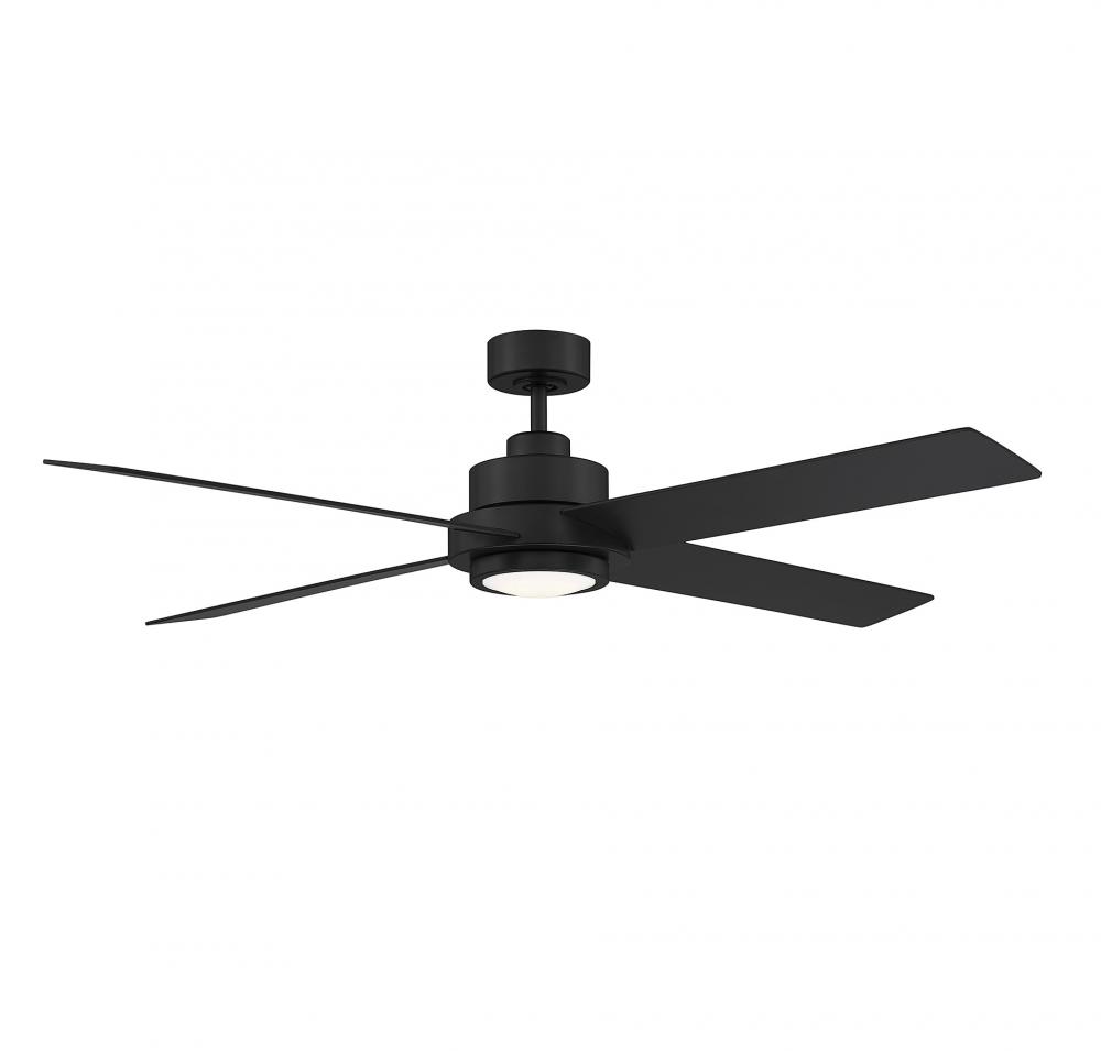 56&#34; LED Ceiling Fan in Matte Black