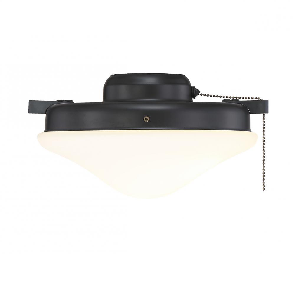 2-Light Fan Light Kit in Matte Black