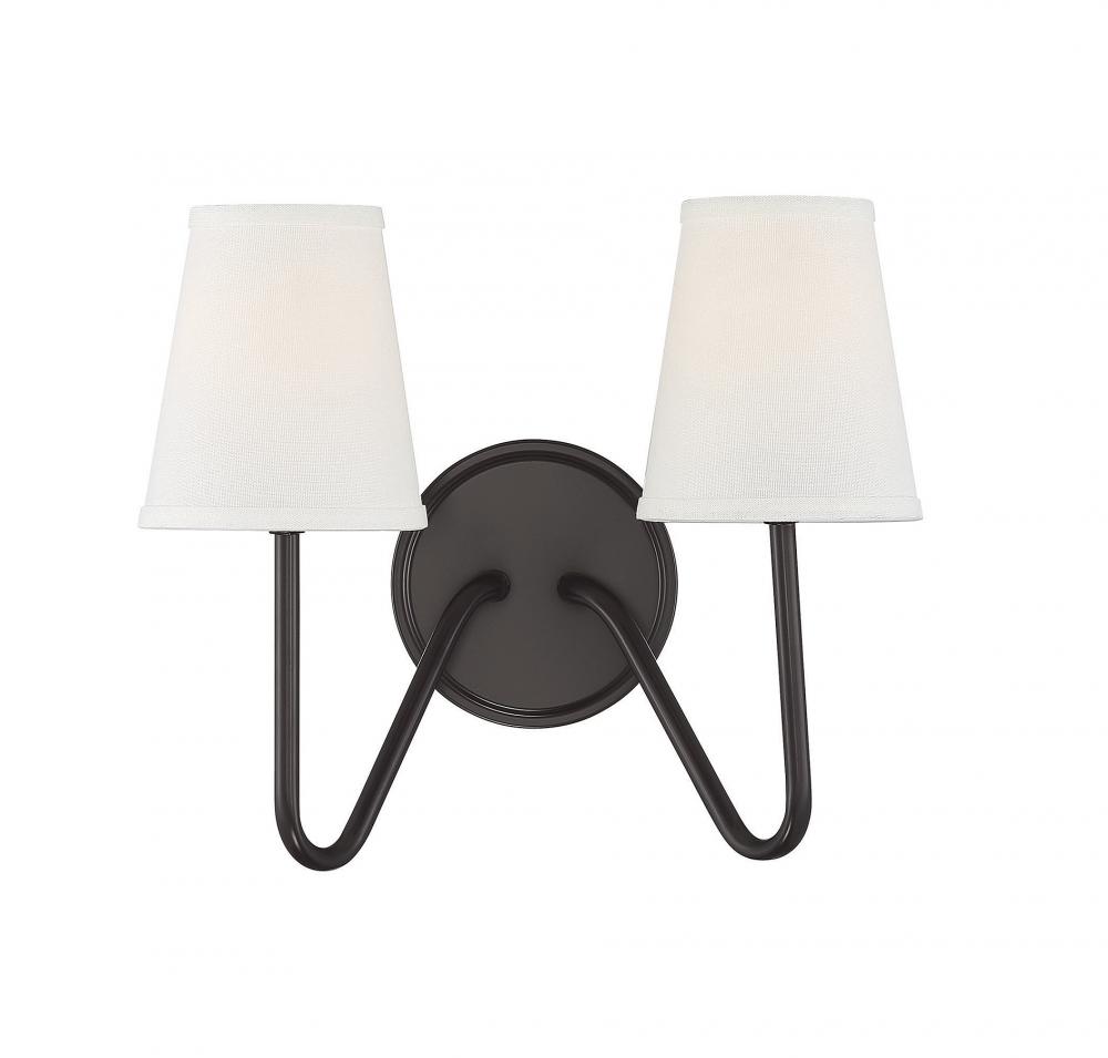 2-Light Wall Sconce in Oil Rubbed Bronze