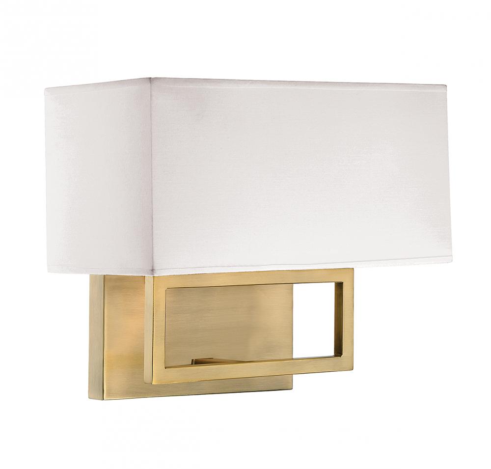 2-Light Wall Sconce in Natural Brass
