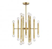 Savoy House Meridian M10040NB - 24-Light Chandelier in Natural Brass