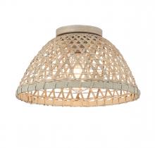 Savoy House Meridian M60073NR - 1-Light Ceiling Light in Matte Black and Natural Rattan