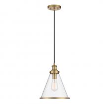 Savoy House Meridian M70121NB - 1-Light Pendant in Natural Brass