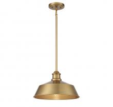 Savoy House Meridian M7021NB - 1-Light Pendant in Natural Brass