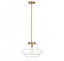 Savoy House Meridian M7022NB - 1-Light Pendant in Natural Brass