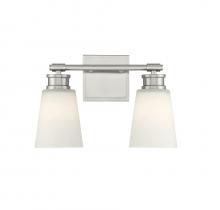 Savoy House Meridian M80054BN - 2-Light Bathroom Vanity Light in Brushed Nickel