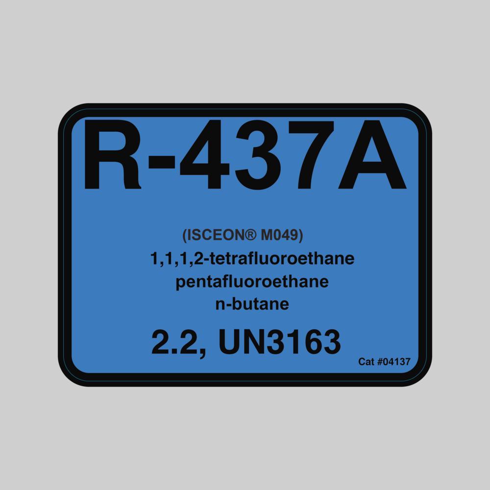 Label, Refrg .ID, R437A, 10/PK