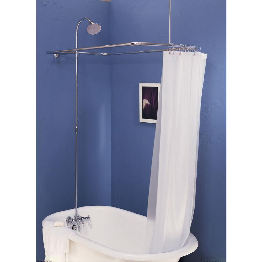 Chrome Shower Enclosure Set Includes Faucet