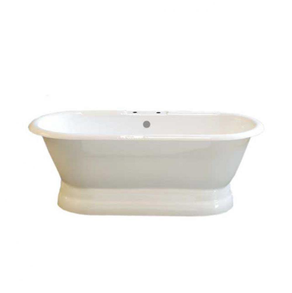 P0766 The Lagoon 5 1/2apos;apos; Cast Iron Dual Tub On Pedestal With 7apos;&amp;a